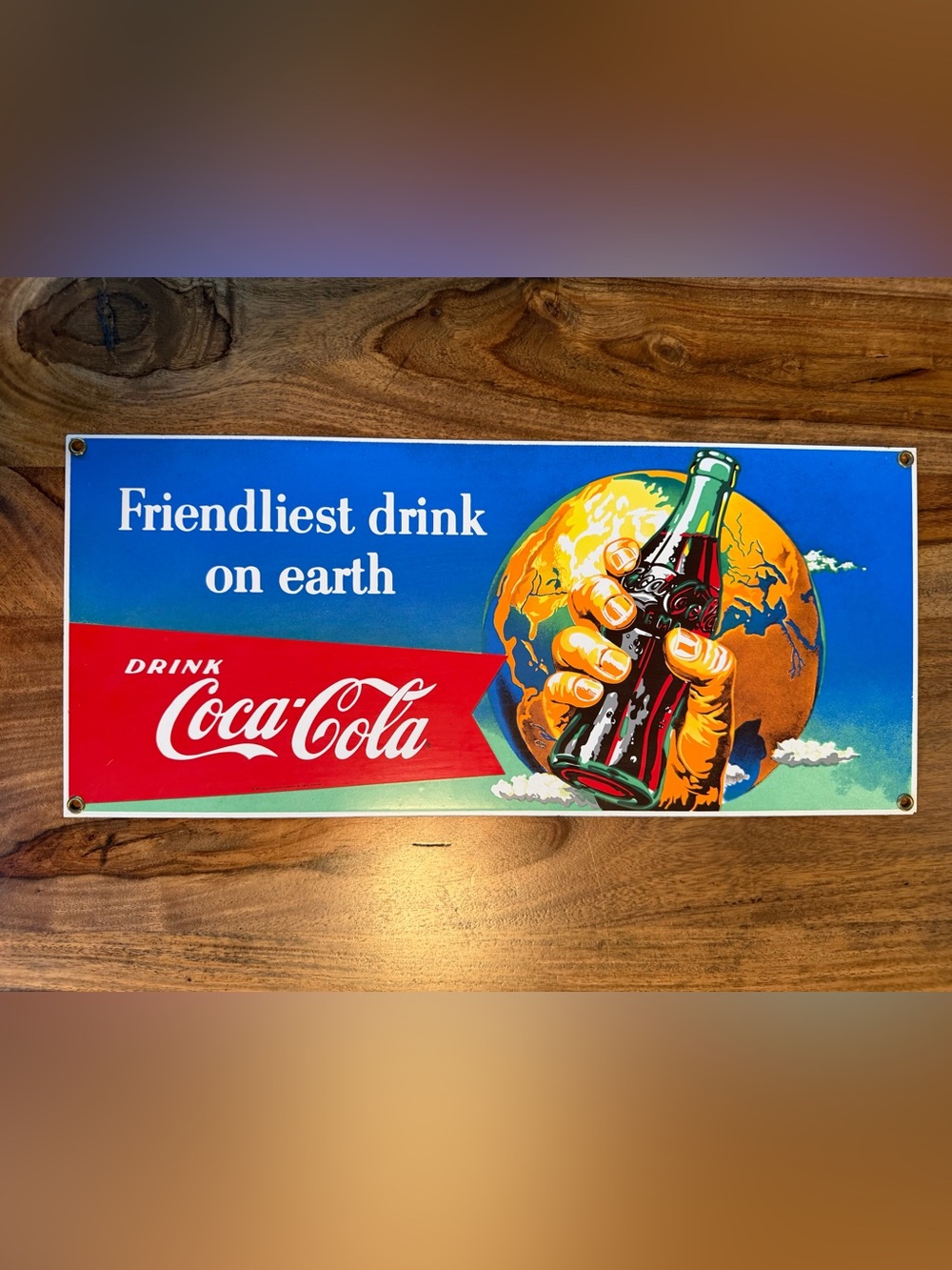 Vintage ‘Friendliest drink on earth’ Coke Porcelain Sign